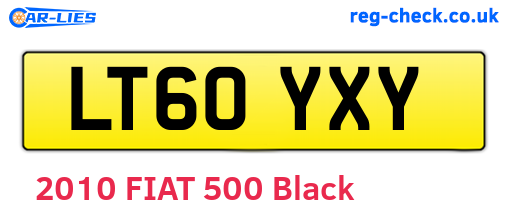 LT60YXY are the vehicle registration plates.