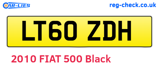 LT60ZDH are the vehicle registration plates.