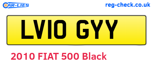 LV10GYY are the vehicle registration plates.