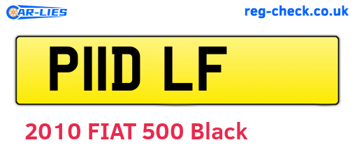 P11DLF are the vehicle registration plates.