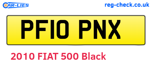 PF10PNX are the vehicle registration plates.