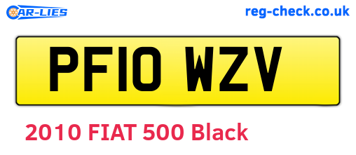 PF10WZV are the vehicle registration plates.