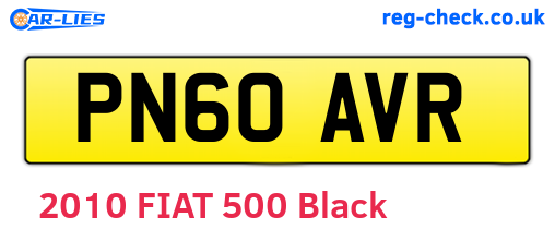 PN60AVR are the vehicle registration plates.