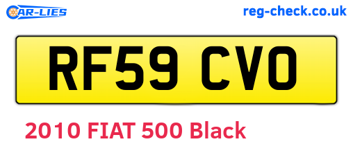 RF59CVO are the vehicle registration plates.