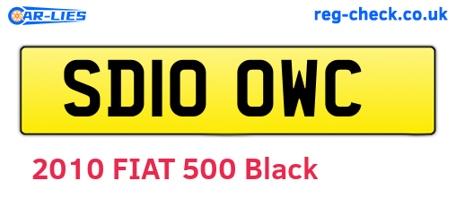 SD10OWC are the vehicle registration plates.