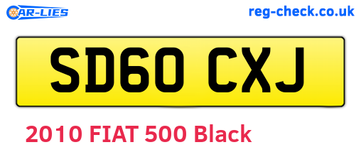 SD60CXJ are the vehicle registration plates.