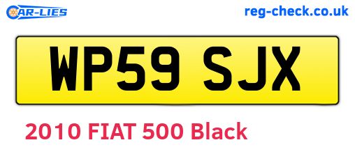 WP59SJX are the vehicle registration plates.