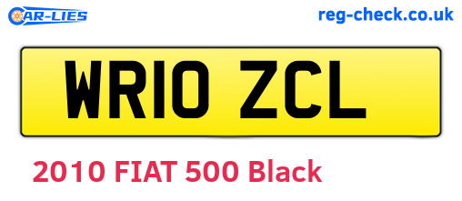 WR10ZCL are the vehicle registration plates.