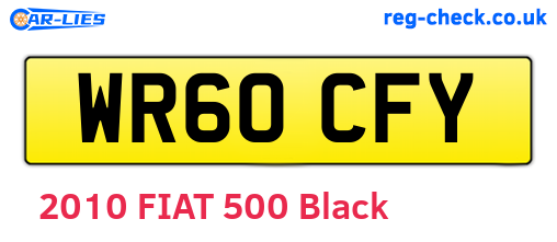 WR60CFY are the vehicle registration plates.