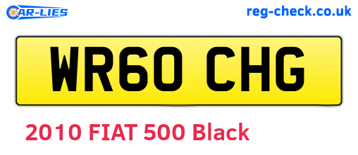 WR60CHG are the vehicle registration plates.