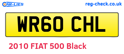 WR60CHL are the vehicle registration plates.