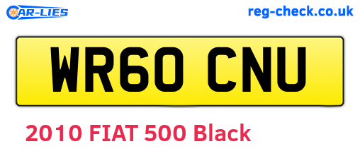 WR60CNU are the vehicle registration plates.