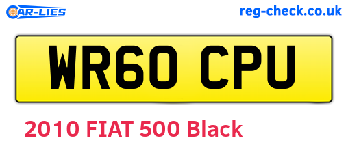 WR60CPU are the vehicle registration plates.