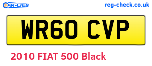 WR60CVP are the vehicle registration plates.