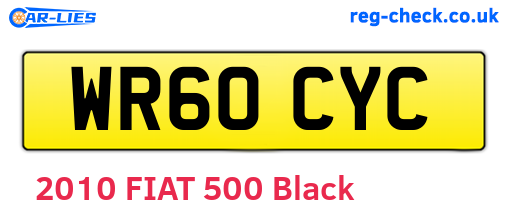 WR60CYC are the vehicle registration plates.