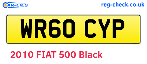 WR60CYP are the vehicle registration plates.