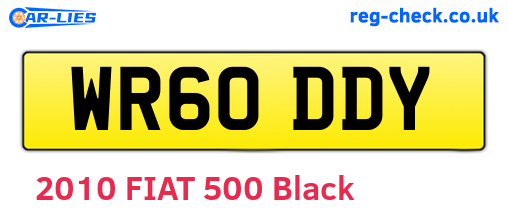 WR60DDY are the vehicle registration plates.