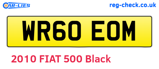 WR60EOM are the vehicle registration plates.
