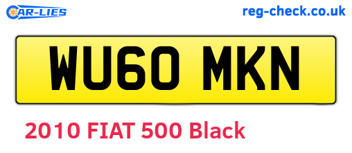 WU60MKN are the vehicle registration plates.