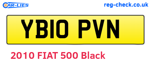 YB10PVN are the vehicle registration plates.