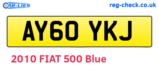 AY60YKJ are the vehicle registration plates.