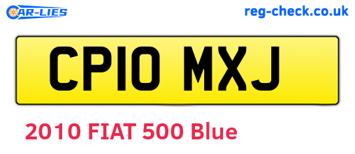 CP10MXJ are the vehicle registration plates.