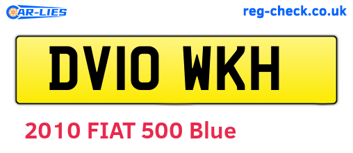 DV10WKH are the vehicle registration plates.