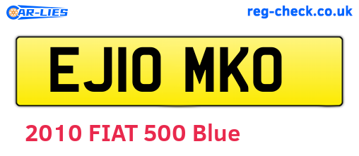 EJ10MKO are the vehicle registration plates.