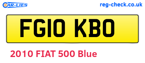 FG10KBO are the vehicle registration plates.