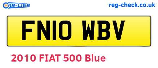 FN10WBV are the vehicle registration plates.
