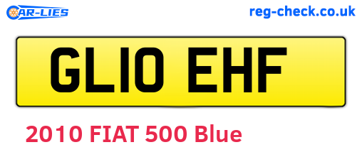GL10EHF are the vehicle registration plates.