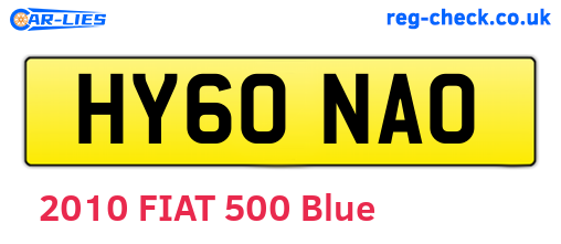 HY60NAO are the vehicle registration plates.