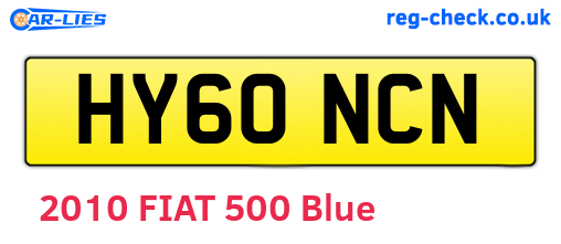 HY60NCN are the vehicle registration plates.