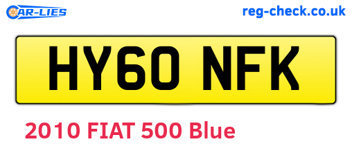 HY60NFK are the vehicle registration plates.