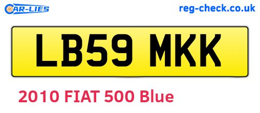 LB59MKK are the vehicle registration plates.