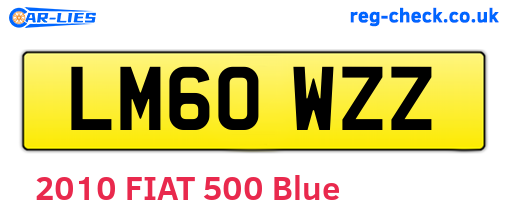 LM60WZZ are the vehicle registration plates.