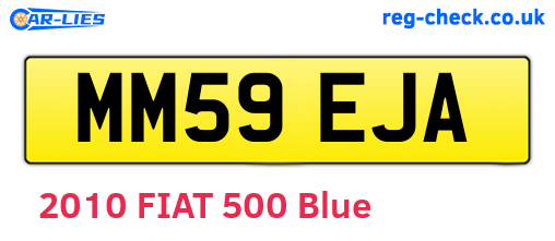 MM59EJA are the vehicle registration plates.