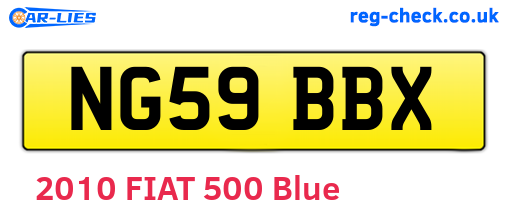 NG59BBX are the vehicle registration plates.