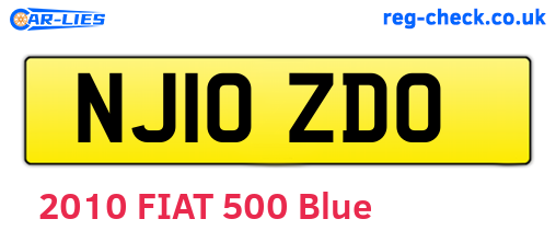 NJ10ZDO are the vehicle registration plates.