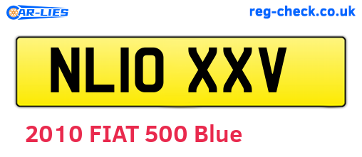 NL10XXV are the vehicle registration plates.