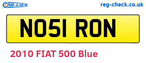 NO51RON are the vehicle registration plates.