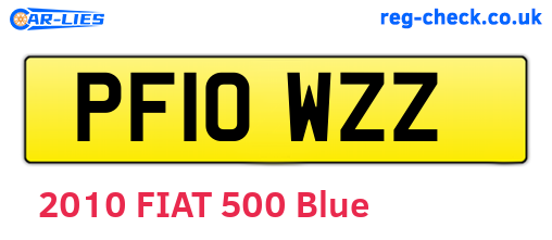 PF10WZZ are the vehicle registration plates.