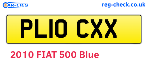 PL10CXX are the vehicle registration plates.