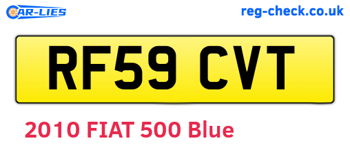 RF59CVT are the vehicle registration plates.