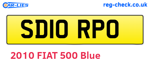 SD10RPO are the vehicle registration plates.