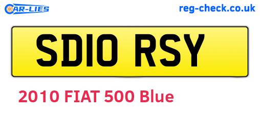 SD10RSY are the vehicle registration plates.