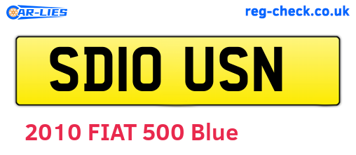 SD10USN are the vehicle registration plates.