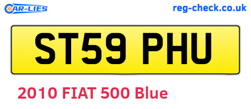 ST59PHU are the vehicle registration plates.