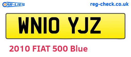 WN10YJZ are the vehicle registration plates.