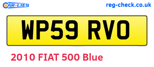 WP59RVO are the vehicle registration plates.